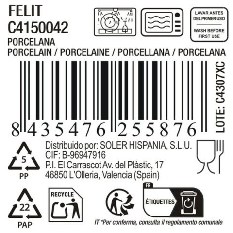 Płaski Talerz La Mediterránea Felit (Ø 20,5 cm)