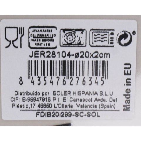 Talerz Deserowy La Mediterránea Iberica Jerica ø 20 x 2 cm