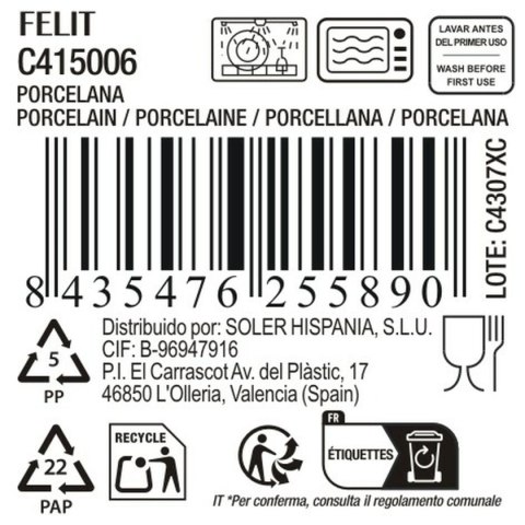 Talerz głęboki La Mediterránea Felit (ø 22,5 cm)