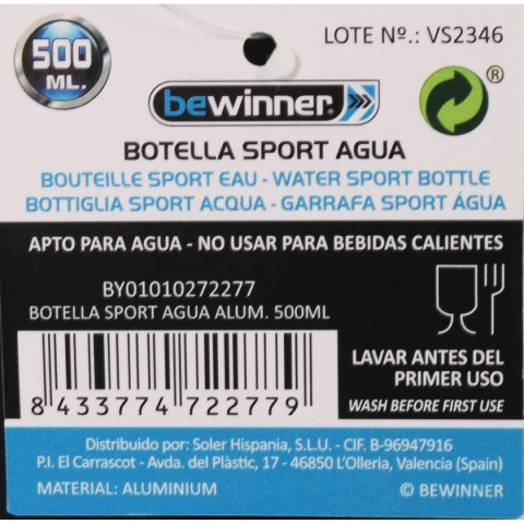 Butelkę Termiczną Bewinner Aluminium 500 ml 6,5 x 21 cm (12 Sztuk)