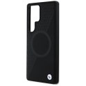 Etui BMW Leather Half Textured MagSafe do Samsung Galaxy S25 Ultra czarny