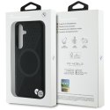 Etui BMW Leather Half Textured MagSafe do Samsung Galaxy S25 czarny