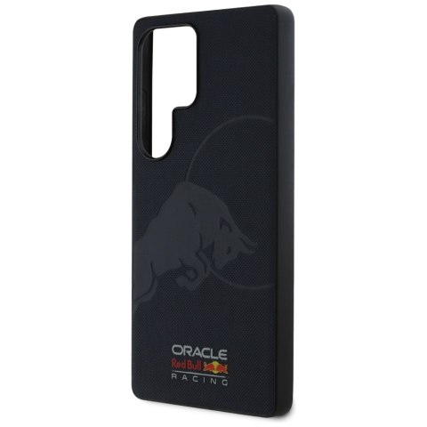 Etui Red Bull Leather Meshed Debossed Bull MagSafe do Samsung Galaxy S25 Ultra granatowy