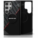 Etui AMG Double Layer Rhombs MagSafe do Samsung Galaxy S25 Ultra czarno-czerwony