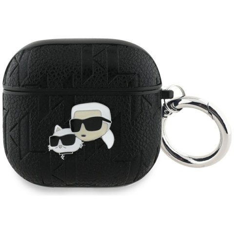 Etui Karl Lagerfeld Monogram Karl & Choupette Head do AirPods 4 czarny
