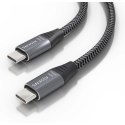 Kabel USB-C na USB-C Aisens A107-0875 3 m Szary