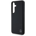 Etui Mercedes Leather Horizontal Debossed Curves MagSafe do Samsung Galaxy S25 czarny
