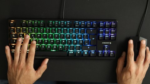 Klawiatura CHERRY G80-3000N RGB TKL Uniwersalne USB QWERTZ Niemiecki Czarny