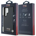 Etui Red Bull Real Carbon Fiber Shiny Logo MagSafe do Samsung Galaxy S25 Ultra czarny