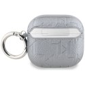 Etui Karl Lagerfeld Monogram Choupette Head do AirPods 4 srebrny