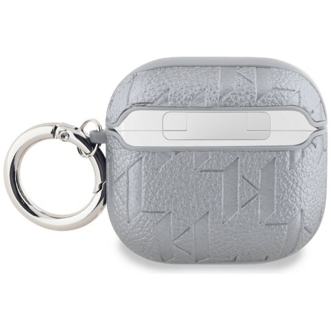 Etui Karl Lagerfeld Monogram Choupette Head do AirPods 4 srebrny