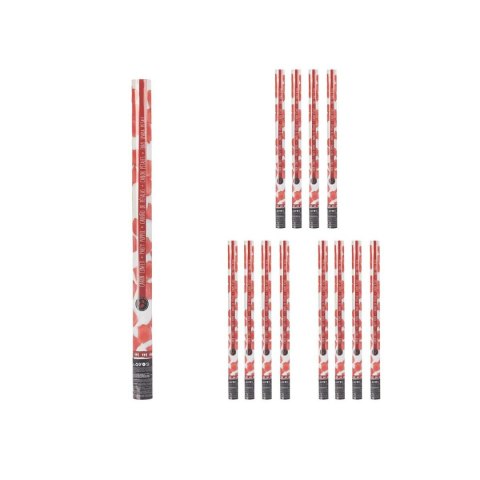 Armata konfetti Czerwony Papier Karton Plastikowy 5 x 79 x 5 cm (12 Sztuk)