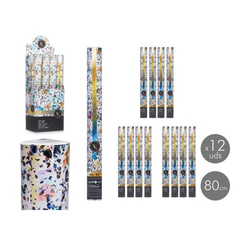 Armata konfetti Wielokolorowy Papier Karton Plastikowy 5 x 78,5 x 5 cm (12 Sztuk)
