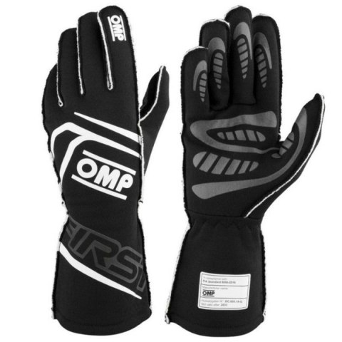 Rękawice kartingowe OMP MY2025 Czarny FIA 8856-2018 - XL