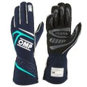 Rękawice kartingowe OMP MY2025 Niebieski Granatowy FIA 8856-2018 - XL