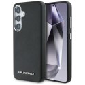 Etui Karl Lagerfeld Saffiano Full Wrapped Elongated Metal Logo MagSafe do Samsung Galaxy S25 czarny
