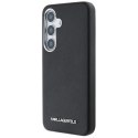 Etui Karl Lagerfeld Saffiano Full Wrapped Elongated Metal Logo MagSafe do Samsung Galaxy S25 czarny