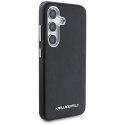 Etui Karl Lagerfeld Saffiano Full Wrapped Elongated Metal Logo MagSafe do Samsung Galaxy S25 czarny