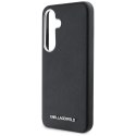 Etui Karl Lagerfeld Saffiano Full Wrapped Elongated Metal Logo MagSafe do Samsung Galaxy S25 czarny