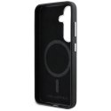 Etui Karl Lagerfeld Saffiano Full Wrapped Elongated Metal Logo MagSafe do Samsung Galaxy S25 czarny