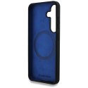 Etui Mercedes Silicone Contrasted Curves MagSafe do Samsung Galaxy S25 czarny