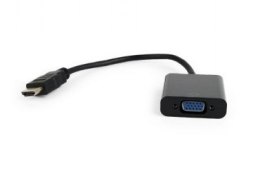 Adapter GEMBIRD A-HDMI-VGA-04 (HDMI M - D-Sub (VGA) F; 0,15m; kolor czarny)