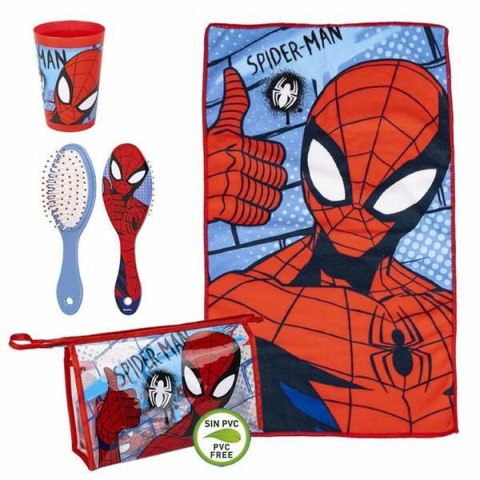 Dziecięcy Zestaw Podróżny WC dla dzieci Spider-Man 4 Części 23 x 15,5 x 8 cm