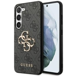 Guess GUHCS23S4GMGGR S23 S911szary/grey hardcase 4G Big Metal Logo