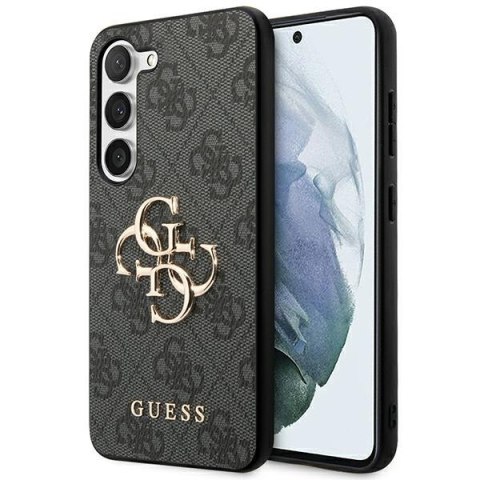 Guess GUHCS23S4GMGGR S23 S911szary/grey hardcase 4G Big Metal Logo