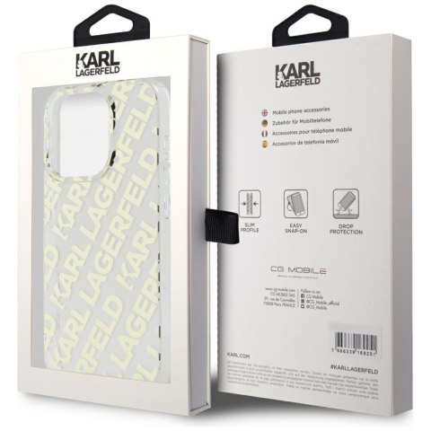 Karl Lagerfeld KLHCP15LHKFOEMD iPhone 15 Pro 6.1" złoty/gold hardcase IML Fullover Logo