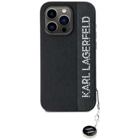 Karl Lagerfeld KLHCP15LPSAKDGCK iPhone 15 Pro 6.1" czarny/black hardcase Saffiano Rhinestones & Charm