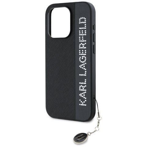 Karl Lagerfeld KLHCP15LPSAKDGCK iPhone 15 Pro 6.1" czarny/black hardcase Saffiano Rhinestones & Charm