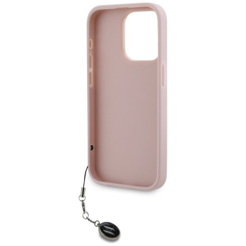 Karl Lagerfeld KLHCP15LPSAKDGCP iPhone 15 Pro 6.1" różowy/pink hardcase Saffiano Rhinestones & Charm