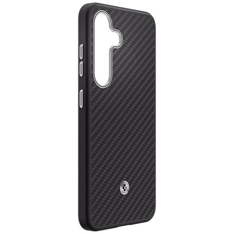 Etui Samsung Spigen Enzo Aramid Magnet do Galaxy S25 czarno-srebrny