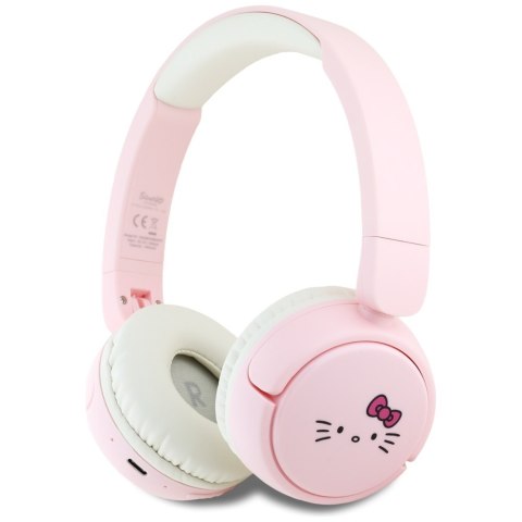 Słuchawki nauszne Hello Kitty Face Logo Bluetooth różowy