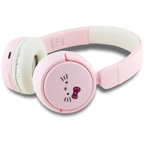 Słuchawki nauszne Hello Kitty Face Logo Bluetooth różowy