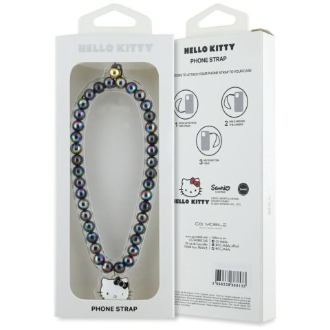 Zawieszka na telefon Hello Kitty Pearls Kitty Head czarny