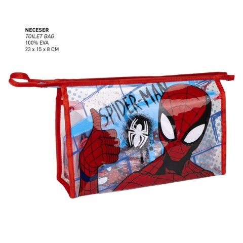 Dziecięcy Zestaw Podróżny WC dla dzieci Spider-Man 4 Części Czerwony 23 x 15 x 8 cm