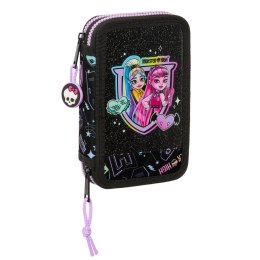 Piórnik Podwójny Monster High Czarny 12.5 x 19.5 x 4 cm 28 Części