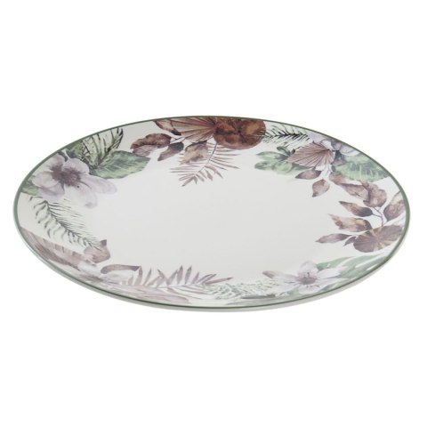 Plochá doska DKD Home Decor Kvety Porcelana (27 x 27 x 2 cm)