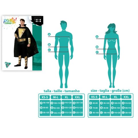 Kostium dla Dorosłych Czarny Komiksowy Bohater - M/L