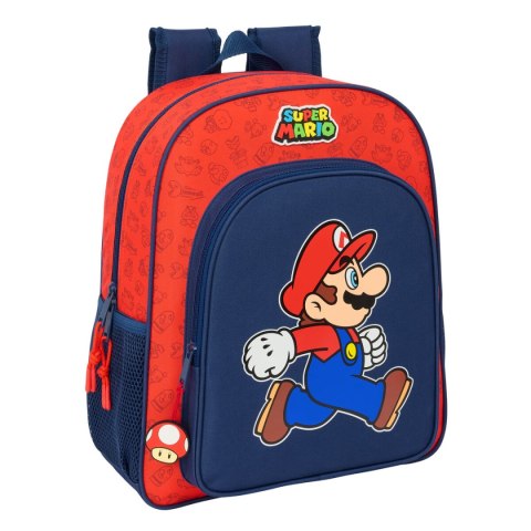 Plecak szkolny Super Mario Trick Czerwony Ciemnoniebieski 32 x 38 x 12 cm