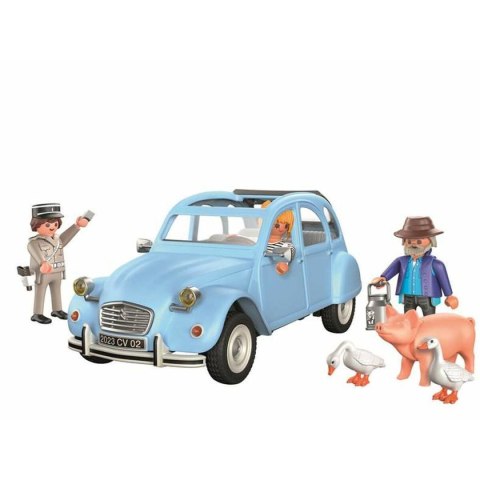 Zestaw Samochodów Playmobil Niebieski Samochód 57 Części