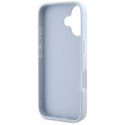 Etui Guess Grained Big 4G Logo Small Classic Logo do iPhone 16 niebieski