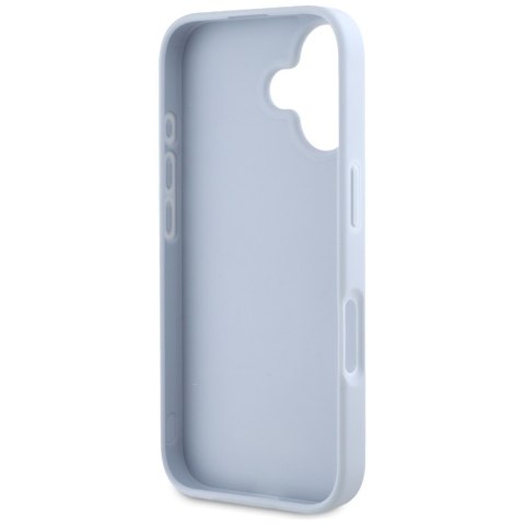 Etui Guess Grained Big 4G Logo Small Classic Logo do iPhone 16 niebieski