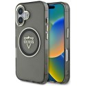 Etui Guess IML Metal Mountain Logo MagSafe do iPhone 16 czarny