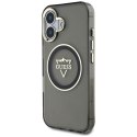 Etui Guess IML Metal Mountain Logo MagSafe do iPhone 16 czarny