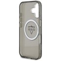 Etui Guess IML Metal Mountain Logo MagSafe do iPhone 16 czarny