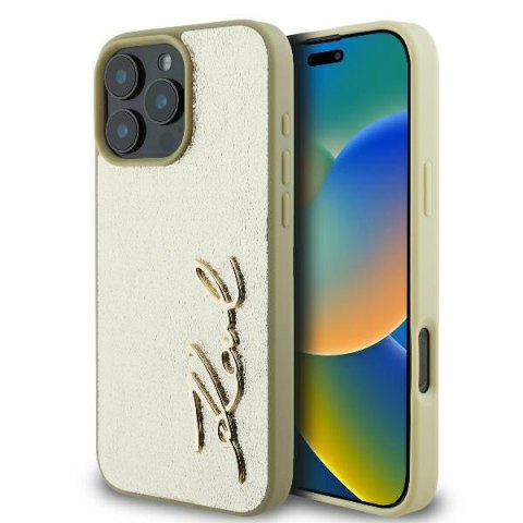 Karl Lagerfeld KLHCP16LPFMFBKMD iPhone16 Pro 6.3" złoty/gold hardcase Metal Signature
