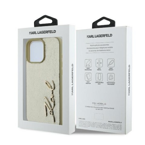 Karl Lagerfeld KLHCP16LPFMFBKMD iPhone16 Pro 6.3" złoty/gold hardcase Metal Signature